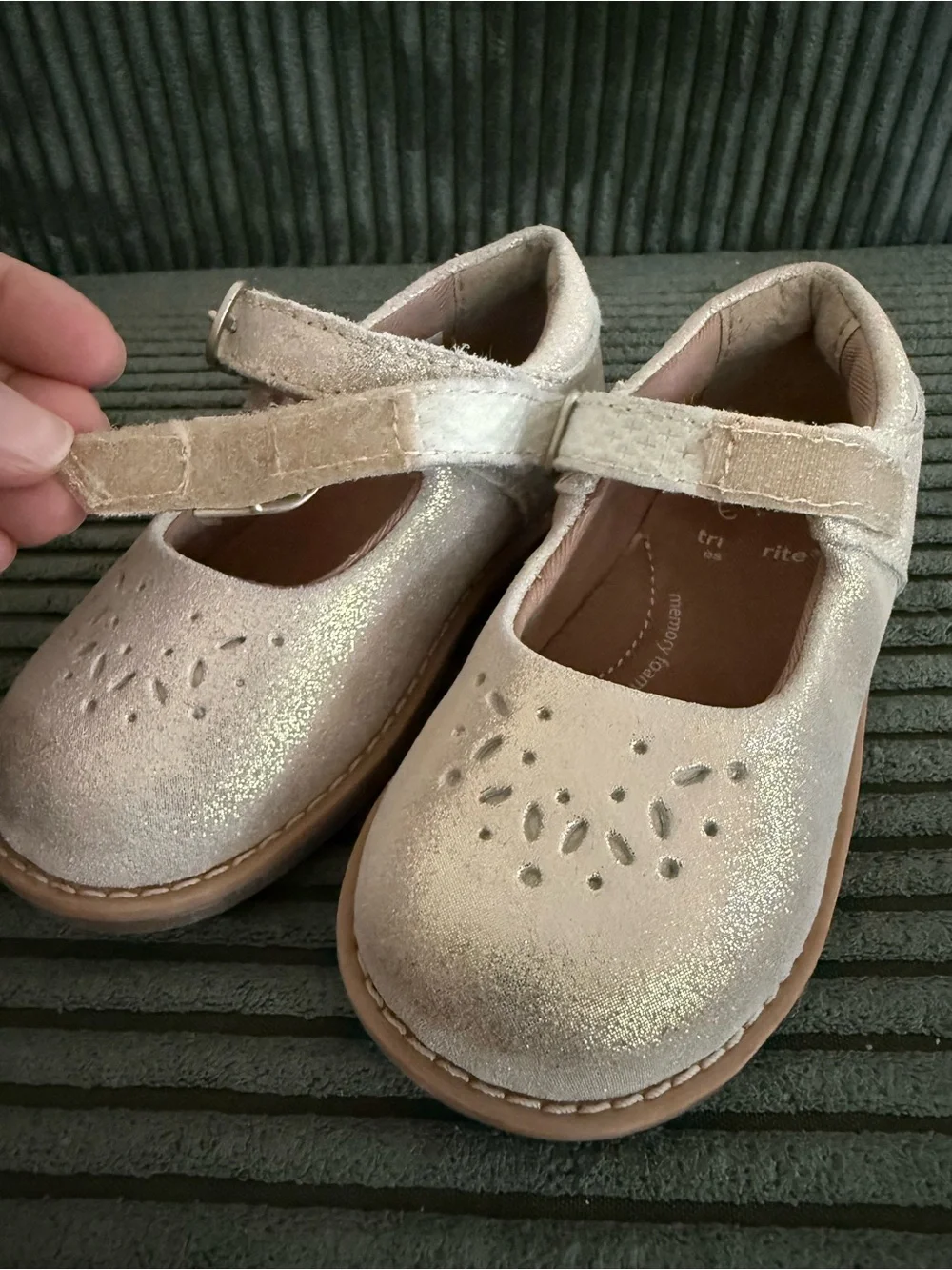 Stride Rite Toddler Mara Mary Jane Size 7 in Champagne ✨ No Box